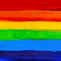 Abstract acrylic hand painted background. Watercolor rainbow flag. Symbol of lgbt, peace and pride. Royalty Free Stock Photo