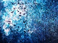 Abstract acrylic hand painted blue canvas background Royalty Free Stock Photo