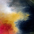 Abstract acrylic modern contemporary art oil solar flare painting Royalty Free Stock Photo