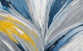 Abstract acrylic paint background in blue, grey, white and yellow tones. Royalty Free Stock Photo