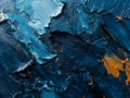 Abstract acrylic paint background in blue and yellow tones. Fragment of artwork. Generative AI Royalty Free Stock Photo