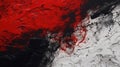 Abstract acrylic paint splash in black, red, and white Royalty Free Stock Photo