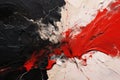 Abstract acrylic paint splash in black, red, and white Royalty Free Stock Photo