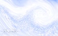 Abstract light blue acrylic paint waves surface texture