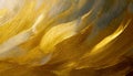 Abstract acrylic painting, Close up black and gold background. Oil paint texture with brush strokes Royalty Free Stock Photo