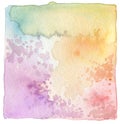 Abstract acrylic and watercolor painted frame. Royalty Free Stock Photo