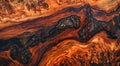 Abstract Aerial View of a Colorful Geological Formation