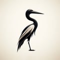 Abstract African Stork Icon: Minimalist Tattoo Design