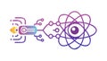 Abstract AI Brain Network, Neural Connections Data Flow, vector design Generative AI Royalty Free Stock Photo