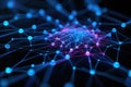 Abstract AI Data Visualization with Neural Networks Royalty Free Stock Photo
