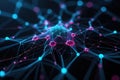 Abstract AI Data Visualization with Neural Networks Royalty Free Stock Photo