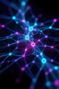 Abstract AI Data Visualization with Neural Networks Royalty Free Stock Photo