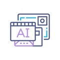 Abstract AI Development Icon: Data Analysis, Machine Learning, Neural Network Royalty Free Stock Photo