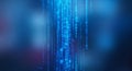 Abstract blue digital data. Royalty Free Stock Photo