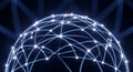 Seamless Digital Global Network Sphere: Visualizing Worldwide Connectivity for Technology and Business Success. Royalty Free Stock Photo