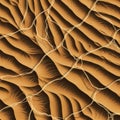 Undulating shapes create a textured, wavy surface in shades of brown and Royalty Free Stock Photo