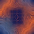 An abstract, AI-generated image featuring a grid-like pattern with wavy, concentric lines. Royalty Free Stock Photo