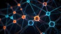 Abstract AI neural network visualized as glowing interconnected nodes