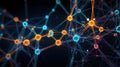 Abstract AI neural network visualized as glowing interconnected nodes