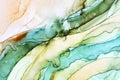 Abstract alcohol ink painting, macro photo Royalty Free Stock Photo