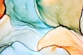 Abstract alcohol ink painting, macro photo Royalty Free Stock Photo