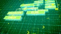 Abstract algorithms backdrop with green charts
