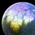 Abstract alien fractal planet