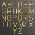 Abstract alphabet gold.