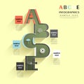 Abstract alphabet infographics