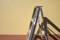 Abstract of Aluminum ladder with two tone Cream and brown texture