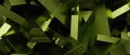 Abstract Amazing Geometric Chaos Trendy Futuristic Forest Green Banner Background 3D Render
