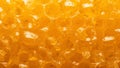 Abstract Amber Bubbles, Honeycomb Texture, CloseUp View, CellLike Structure. Royalty Free Stock Photo