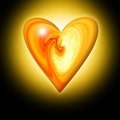 Abstract amber heart