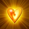 Abstract amber heart Royalty Free Stock Photo