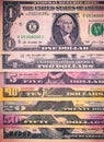 Abstract american dollars background or texture money. Royalty Free Stock Photo