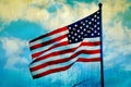 Abstract American flag waving Royalty Free Stock Photo