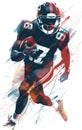 Abstract American football player