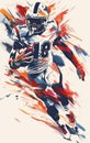 Abstract American football player