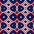 Abstract American Patriotic Seamless Pattern