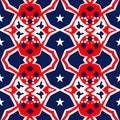 Abstract American Patriotic Seamless Pattern