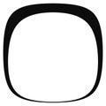 Abstract amorphous rounded square shape, element. Rounded square icon