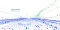 Abstract analytical background with analyze data dots with color lines chart on white. Analytics algorithms. Big data. Quantum Royalty Free Stock Photo