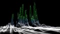 Abstract analytical background with color data chart. Analytics algorithms data. Big data. Data chart. Quantum cryptography