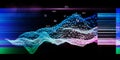 Abstract analytical background with color grid of data and blurred lines Business visualization of artificial intelligence. Big