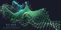 Abstract analytical background with wireframe algorithm analyze plane data. Analytics algorithms data. Banner for business,