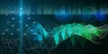 Abstract analyze algorithm  artificial intelligence data. Technology concept with color grid and  blurred lines. Blockchain. Big Royalty Free Stock Photo