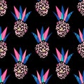 Abstract ananas patch pattern. Royalty Free Stock Photo