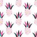 Abstract ananas patch pattern. Royalty Free Stock Photo