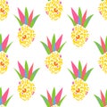 Abstract ananas patch vector pattern. Royalty Free Stock Photo