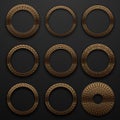 Abstract ancient design circle rings